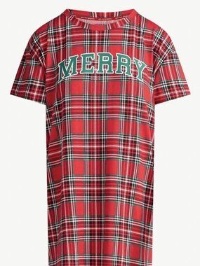 Ladies Joyspun Merry Plaid Sleepshirt Size - 2X /3X